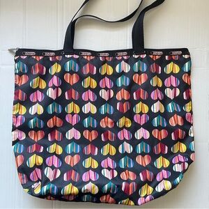 LeSportsac Womens Colorfull Hearts Tote